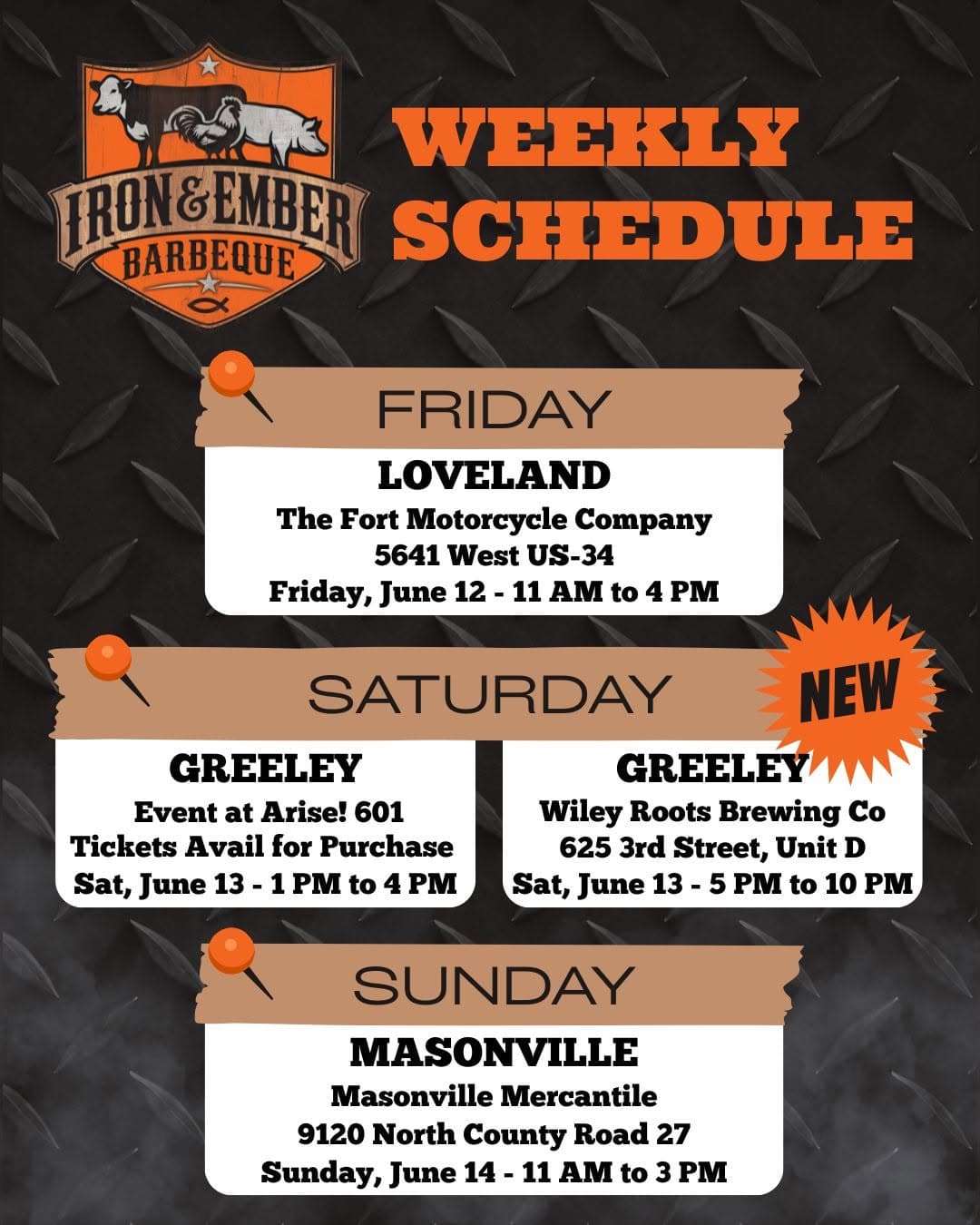Weekly schedule flyer 1